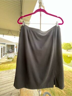 Chico's Black A-Line Skirt with Subtle Front Slit